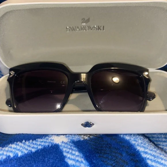 Swarovski | Accessories | Swarovski Black Sunglasses | Poshmark display picture 1